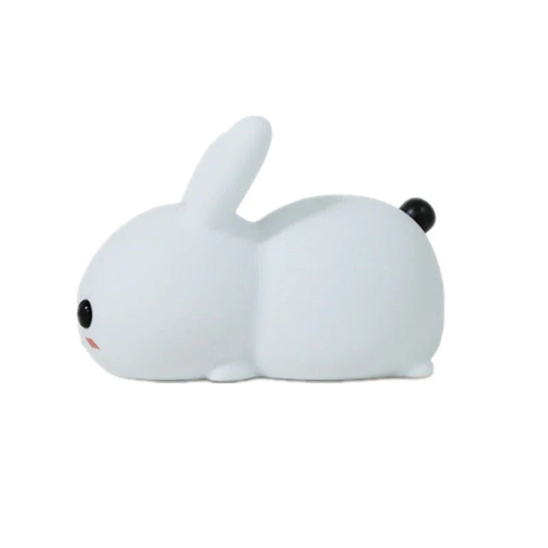 Hhomeenjoy Dimmable Rabbit Night Light with Soft Silicone Design