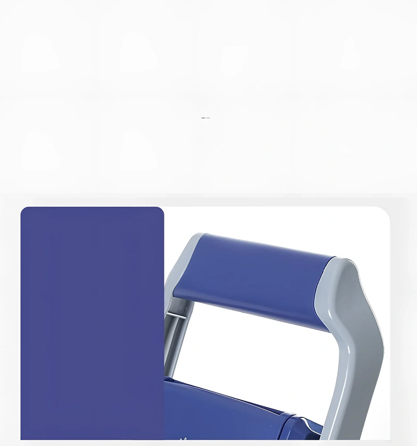 Purple kitchen vegetable chopper with stainless steel blades and wire planer attachment on 41cm workspace