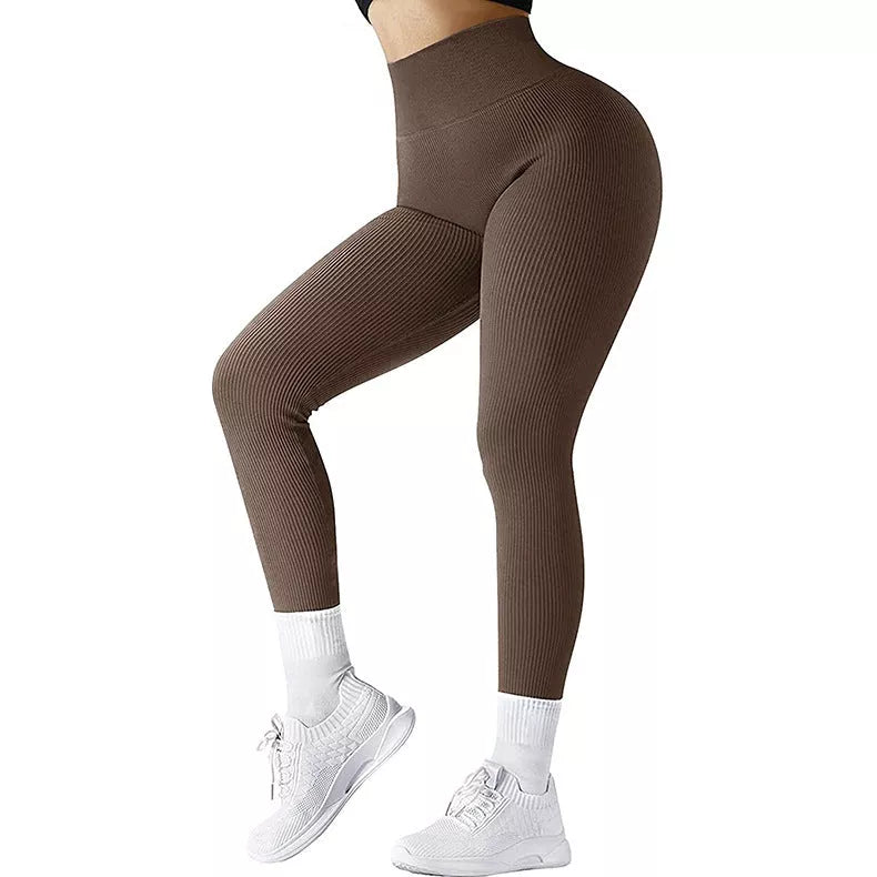 Women's high waist seamless leggings in various colors for fitness and casual wear