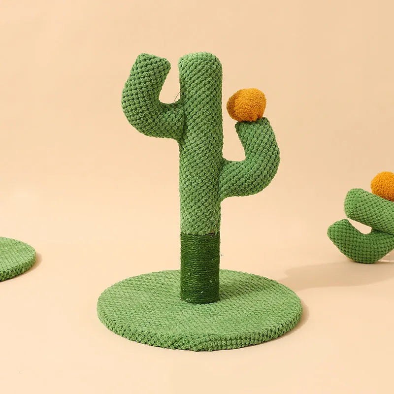 Masson cactus design cat scratching pole and a flat coconut tree sisal scratch board for cats.