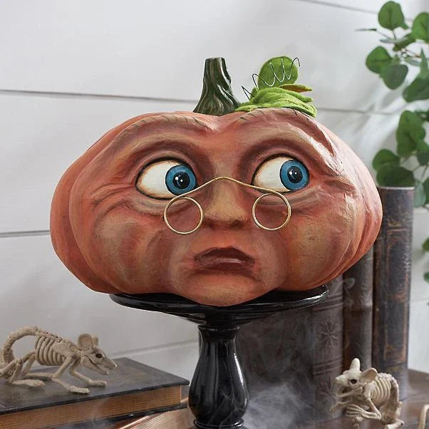 A collection of resin-crafted pumpkins in various sizes and shapes, perfect for Halloween decorations and displays.