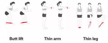 Durable rubber resistance bands for glutes, yoga, and pilates workouts in various colors