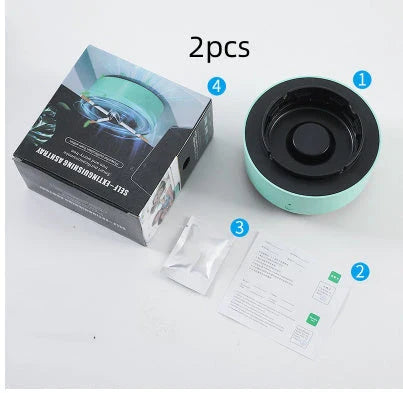 Compact and Powerful Smoke Eliminating Air Purifier Ashtray for Cars - Freshens Driving Experience with Negative Ion Technology