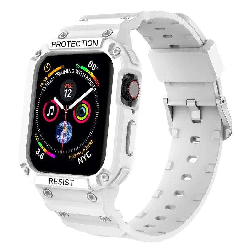 Soft TPU Apple Watch Series 8 compatible sport strap in multiple colours for 38mm and 42mm models
