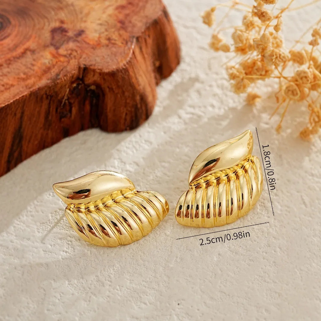 Gold threaded water drop earrings for women with a simple threader drop shape