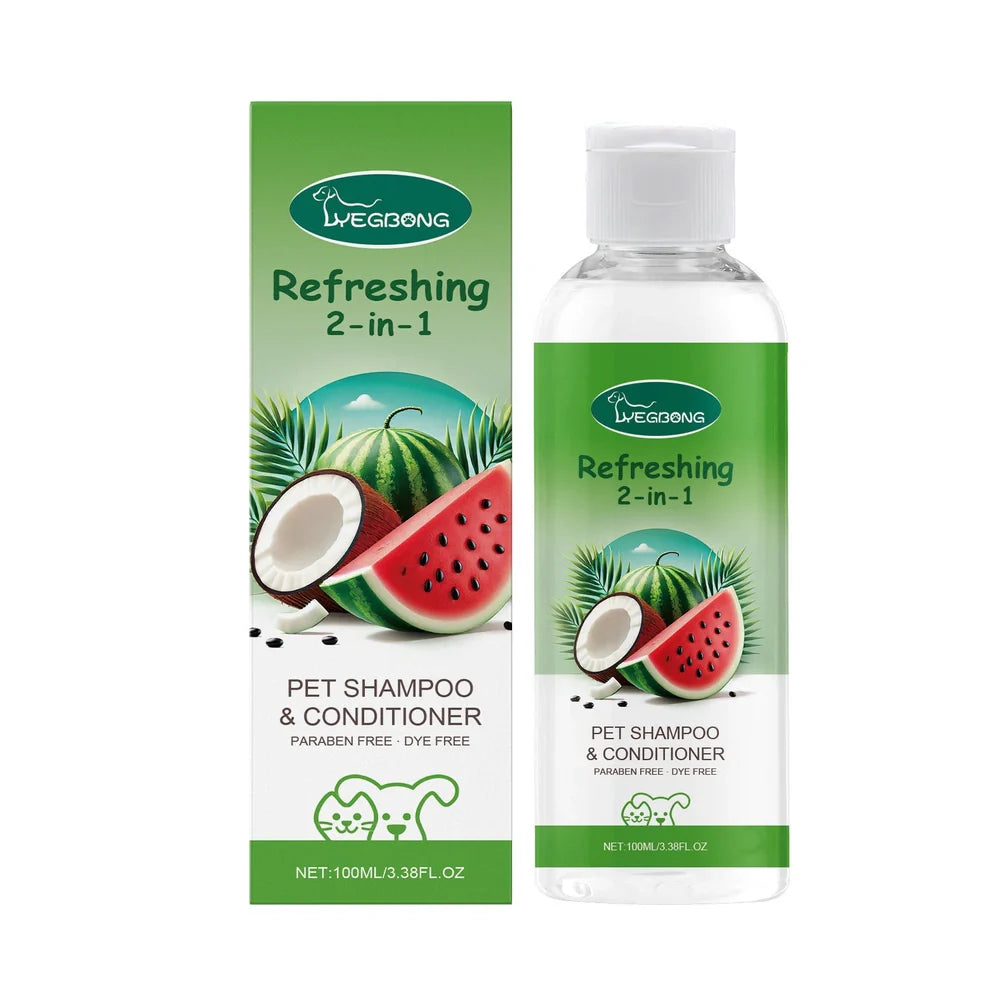 100ml pet 2-in-1 shampoo shower gel bottle with natural extracts, 3.8cm diameter