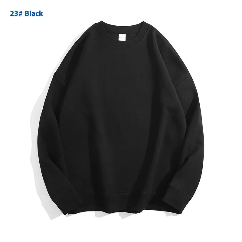 Cotton off-shoulder sweater in loose fit with long sleeves and round neck, available in multiple colours