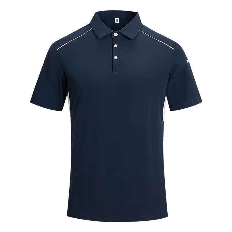 Silver white gray work t-shirt with short sleeves featuring ice feeling quick-drying technology