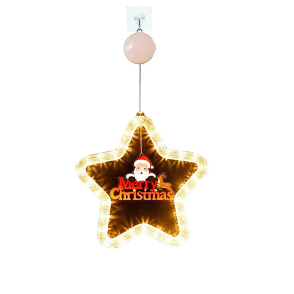 Festive five-pointed star pendant light with battery-powered LED lights to create a cozy Christmas atmosphere