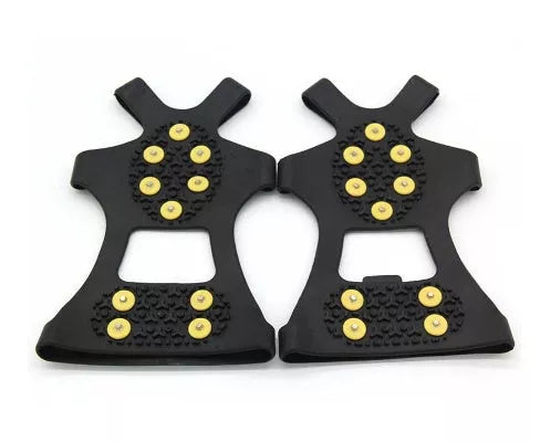 Outdoor hiking shoes spikes with ice chain anti-skid feature for slippery surfaces