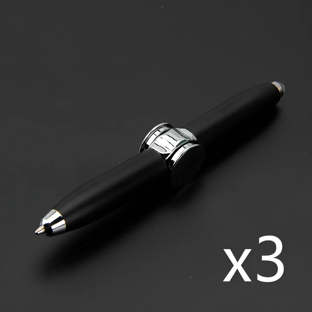 Multifunctional decompression gyro ballpoint pen showing 10.3cm length and spinning mechanism