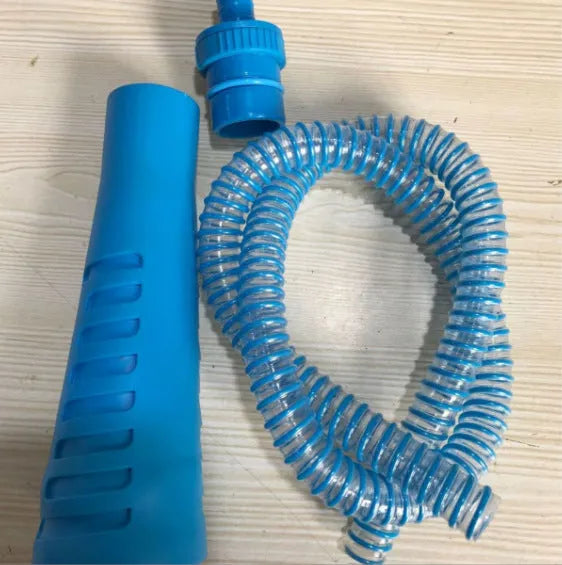 Blue suction pipe vacuum cleaner head for washing machine dust removal with 114cm length and round design