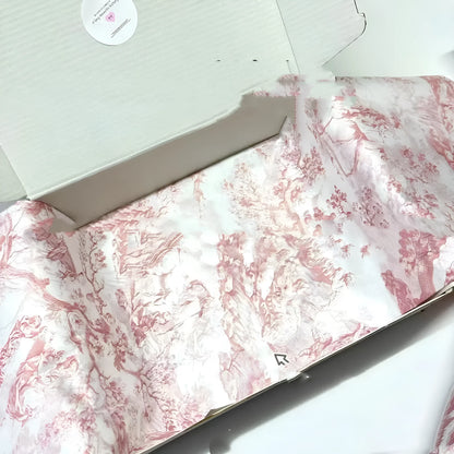 Single sheet of French MG tissue paper in a pink and purple blend, showing its large 50x70cm size.