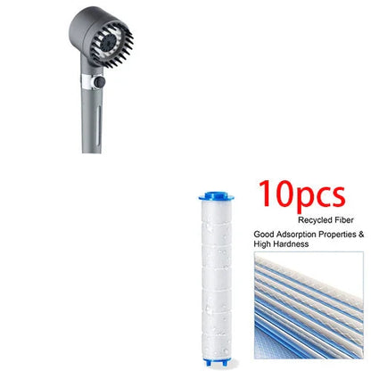 Premium high-pressure rainfall shower head with multiple spray modes and filtration for a refreshing and relaxing bathing experience