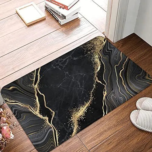 Household fashion flannel floor mat in sfq-beach starfish print, square shape, modern simplicity style, 60x90cm size