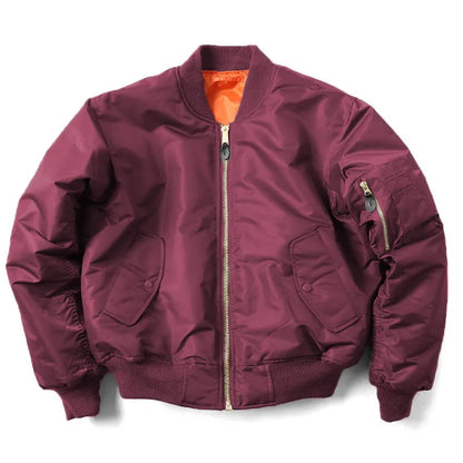 American Workwear Pilot cotton-padded jacket in army green with loose-fit design and double-sided wear-resistant nylon fabric