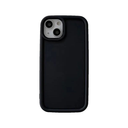 Frosted skin feeling solid colour silicone iPhone case on a phone