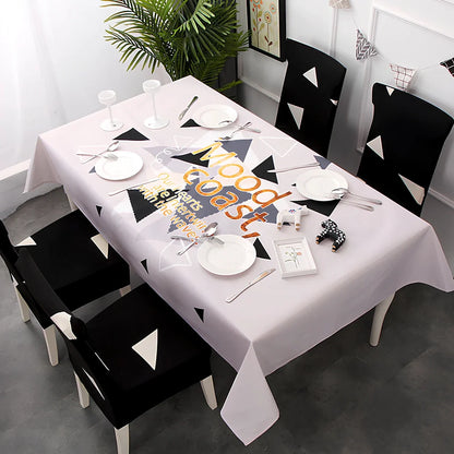 European tablecloth with Nordic pattern in 90% polyester linen blend measuring 120x160cm