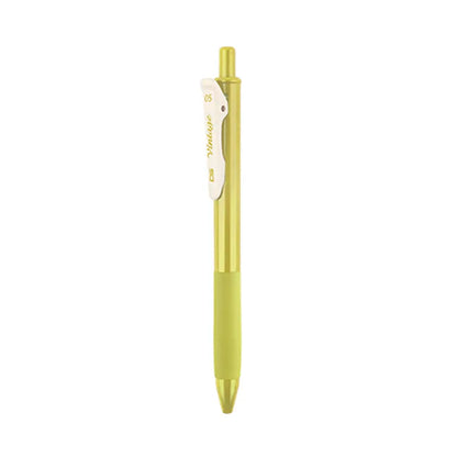 Retro colour gel pen set with plastic barrel and 0.5mm tip in five colour options