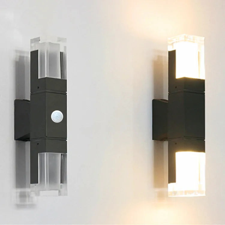 Indoor induction wall lamp, double head, 220V, 3000K 4000K 6000K, 30 x 5 x 10cm
