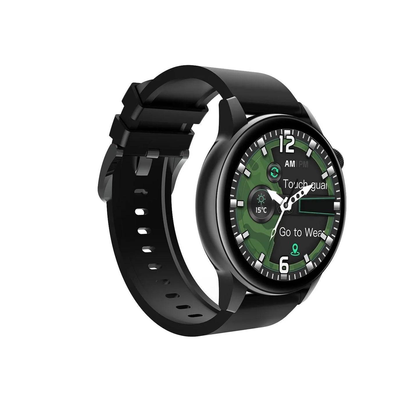 Stainless steel smartwatch with a 1.30-inch colour touchscreen on a wrist