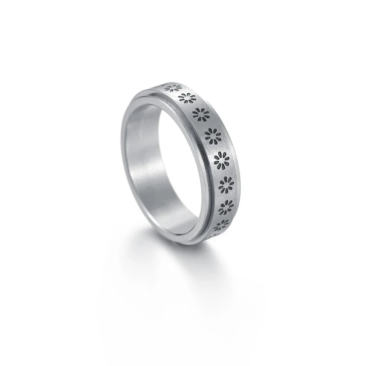 Titanium steel ring with captivating star and moon designs, available in various styles and sizes