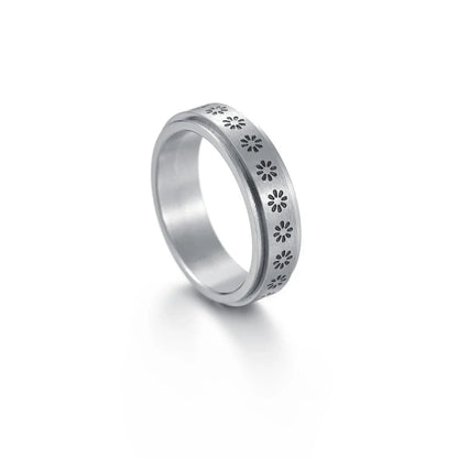 Titanium steel ring with captivating star and moon designs, available in various styles and sizes