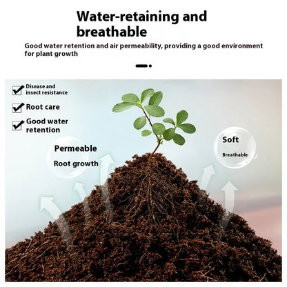 Nutrient soil blocks for vegetable planting showing dry and expanded states with size variations
