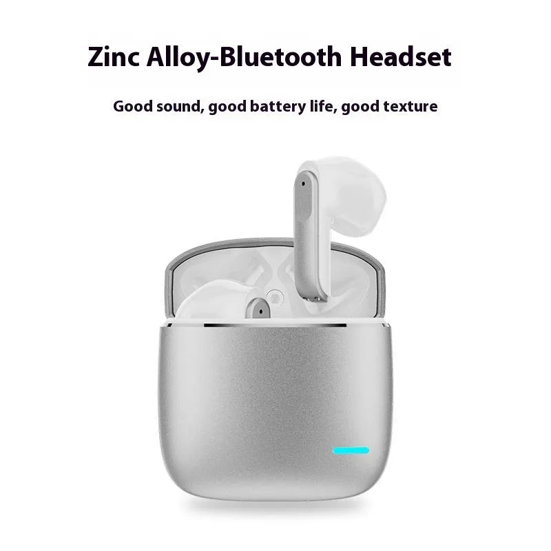 K50 zinc alloy wireless in-ear sports headset in black or silver with 15 metre range and 4-8 hour battery
