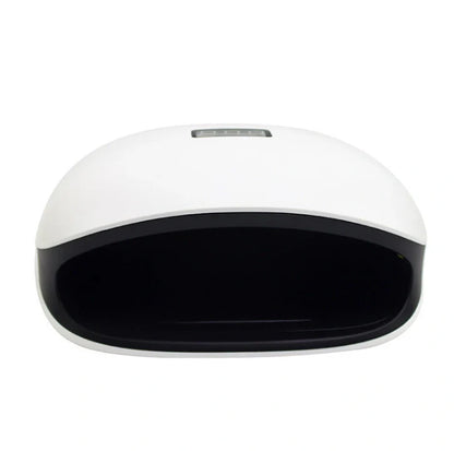 SUN4 white nail lamp with LCD display showing countdown timer and interior LED lights