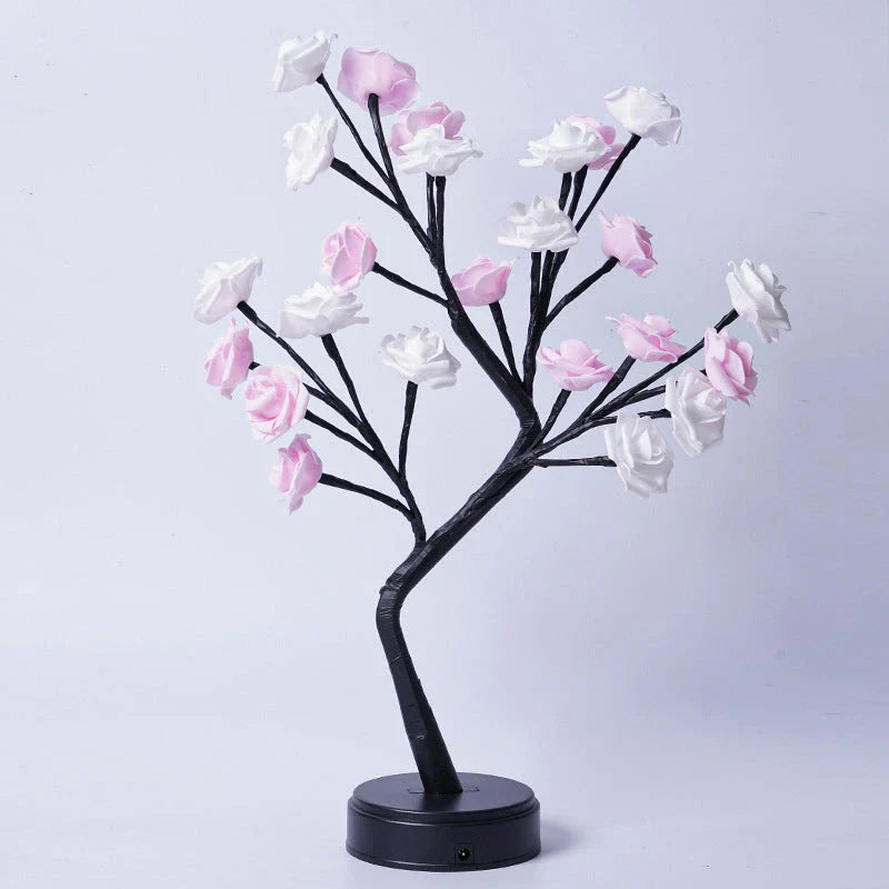 Elegant USB Rose Lamp with mesmerizing 3D floral design and variety of vibrant color options for romantic desk lighting