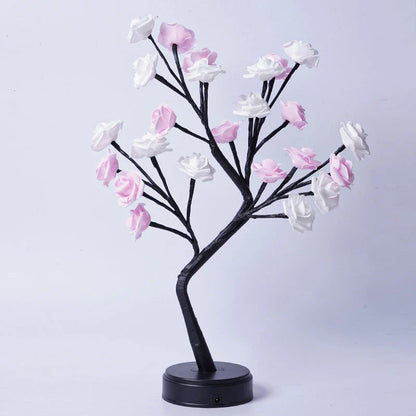 Elegant USB Rose Lamp with mesmerizing 3D floral design and variety of vibrant color options for romantic desk lighting