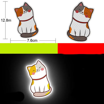Reflective warning signs for automobiles and motorcycles with diamond film, 9cm by 5cm, in styles like Bucktooth melon seeds