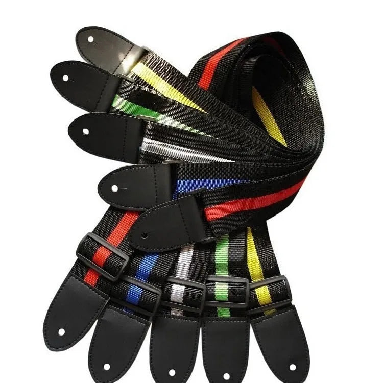 Adjustable woven crossbody strap for guitar bass ukulele in five colour options