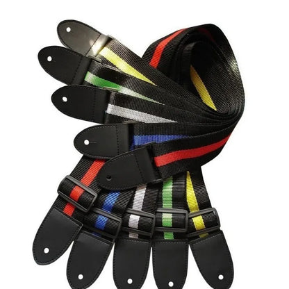 Adjustable woven crossbody strap for guitar bass ukulele in five colour options