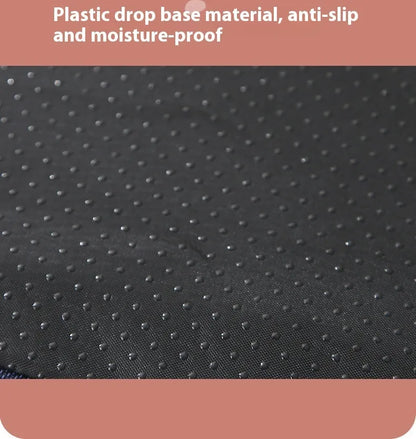 Removable and washable memory sponge dog mat in brown colour, showing 10cm thickness and size options for pet comfort