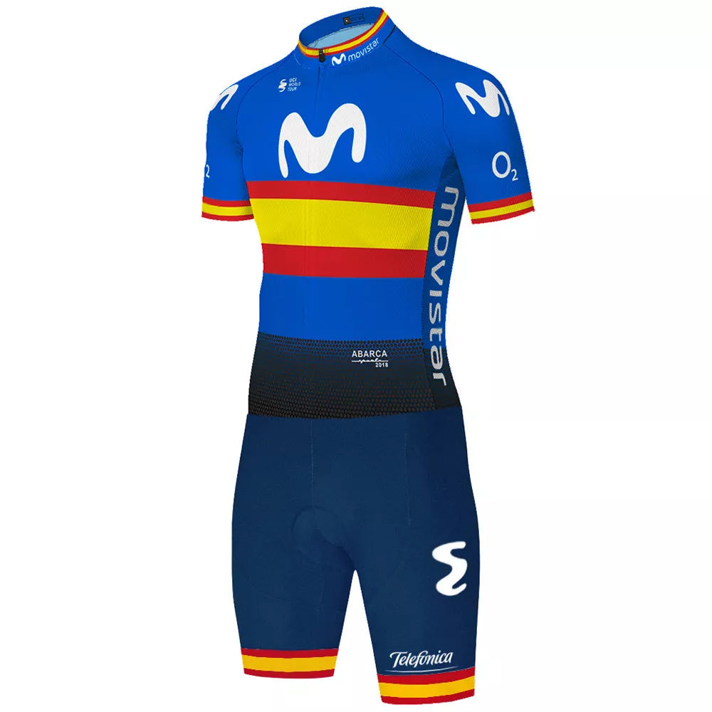 Short Sleeve Cycling Jersey Suit in moisture-wicking fabric for summer sports