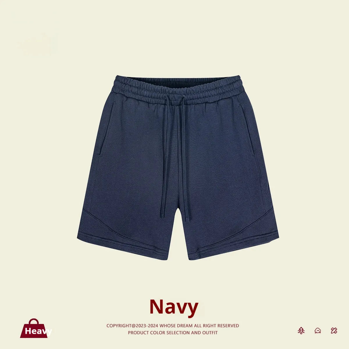 Children's cotton shorts in solid colours with loose fit for sports and casual activities