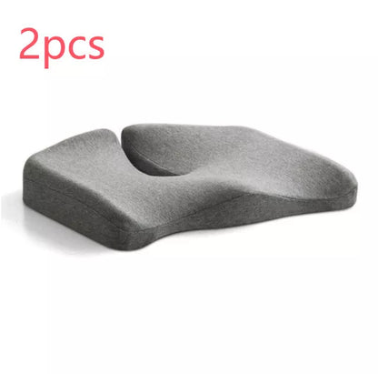 Memory foam seat cushion with non-slip bottom for office and car use