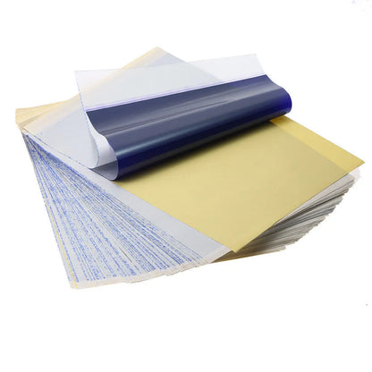 Tattoo transfer paper quadruple copy A4 sheets with transfer paste gel for clear stencil creation