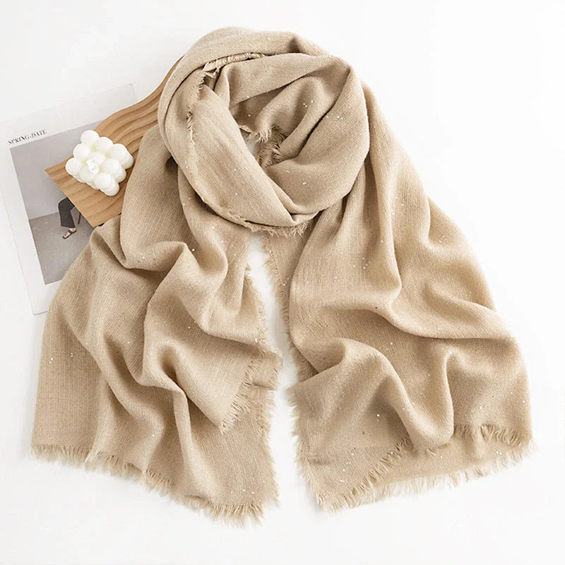 Stylish herringbone pattern artificial cashmere scarf for women in various colors