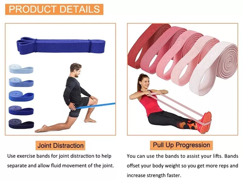 Long Crochet Resistance Band in multiple colors for comprehensive fitness workouts