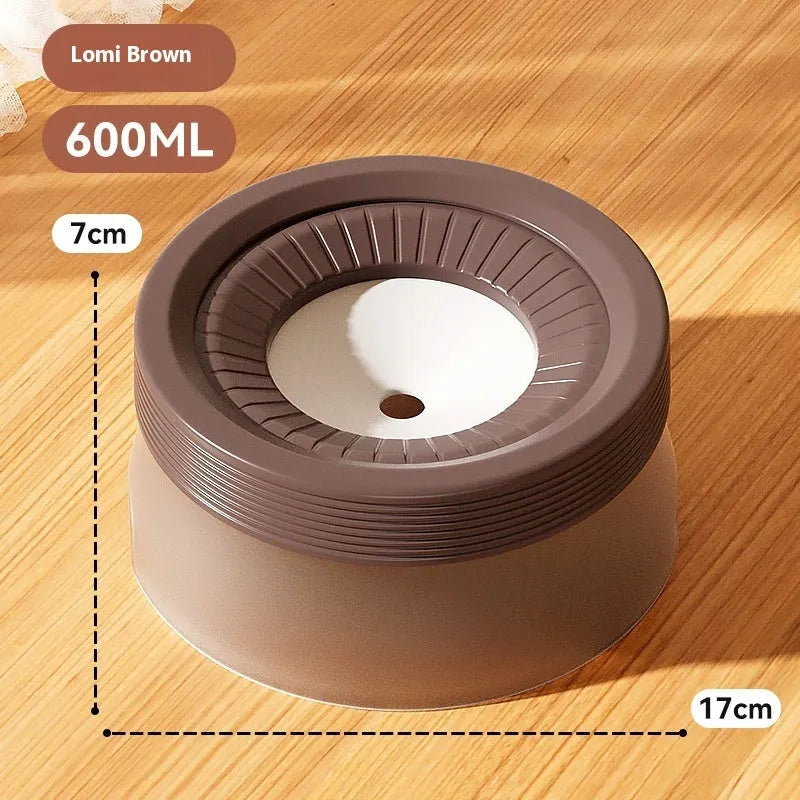 Suspended pet water bowl with non-wet mouth design for medium and small dogs and cats