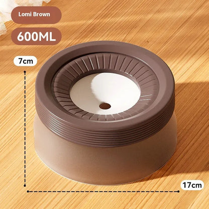 Suspended pet water bowl with non-wet mouth design for medium and small dogs and cats