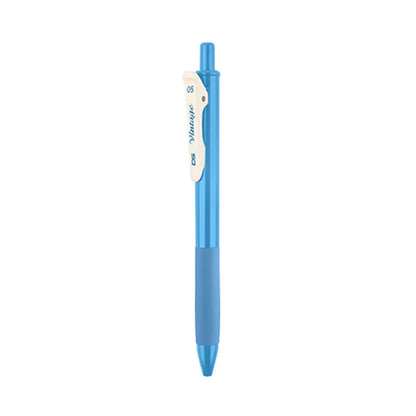 Retro colour gel pen set with plastic barrel and 0.5mm tip in five colour options