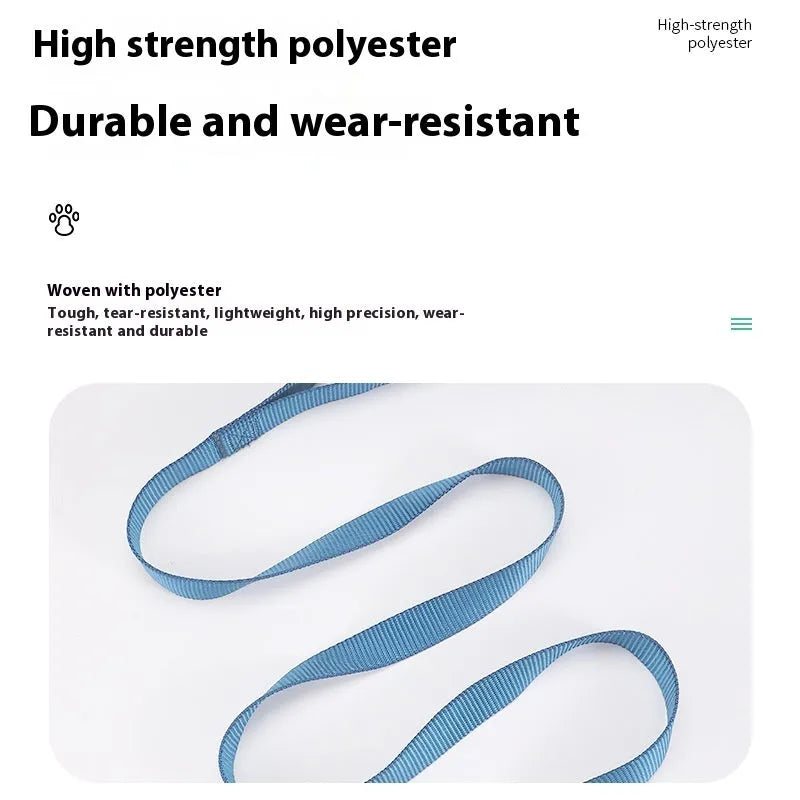 Polyester dog lead with hand-holding rope design in multiple colour options