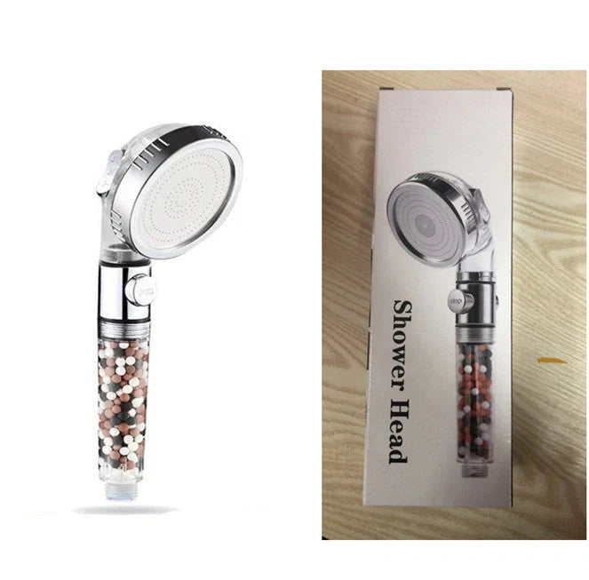 Household Negative Ion Pressurized Shower Head with adjustable modes and water-saving feature