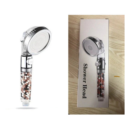 Household Negative Ion Pressurized Shower Head with adjustable modes and water-saving feature