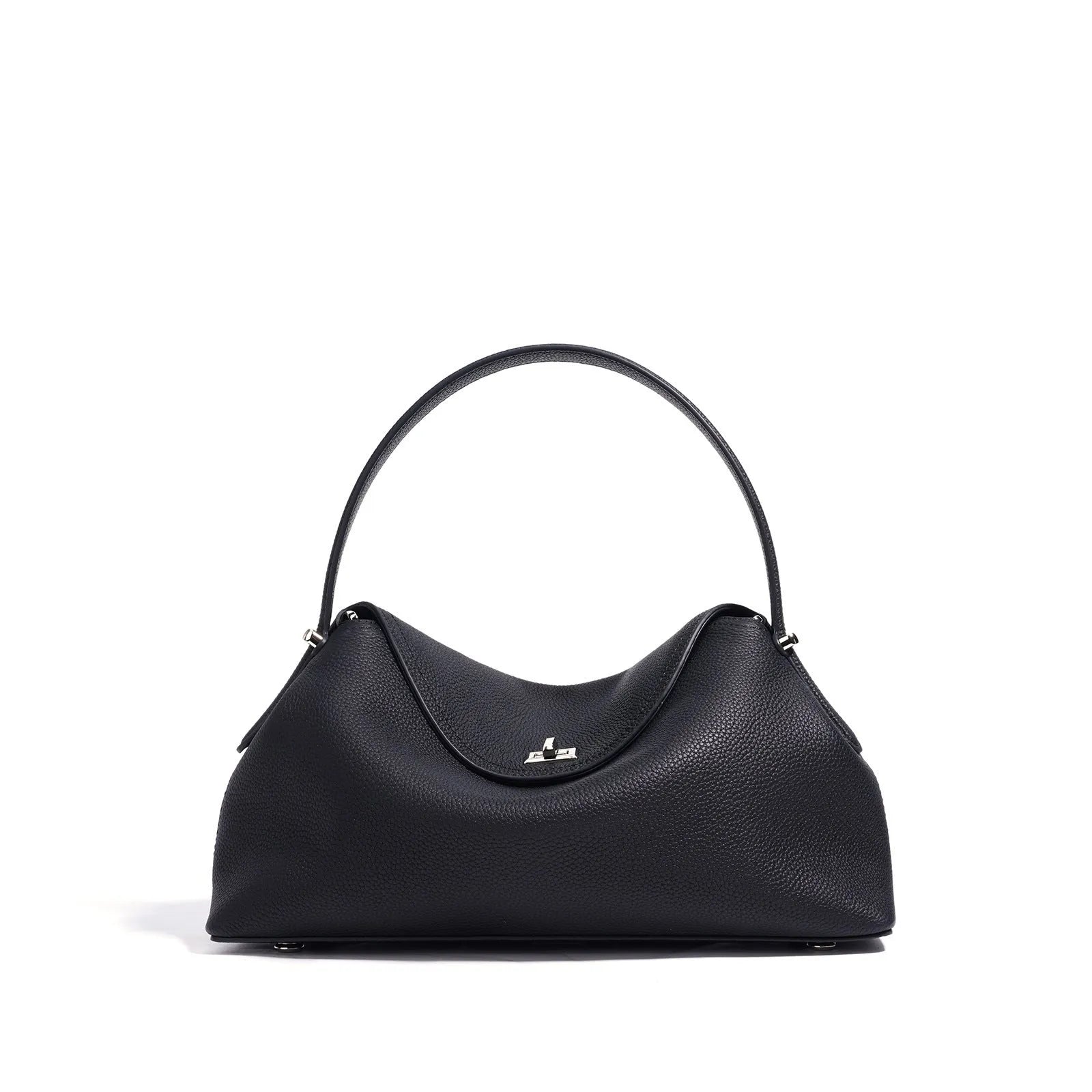 Cowhide leather shoulder messenger bag with pillow shape in multiple colour options