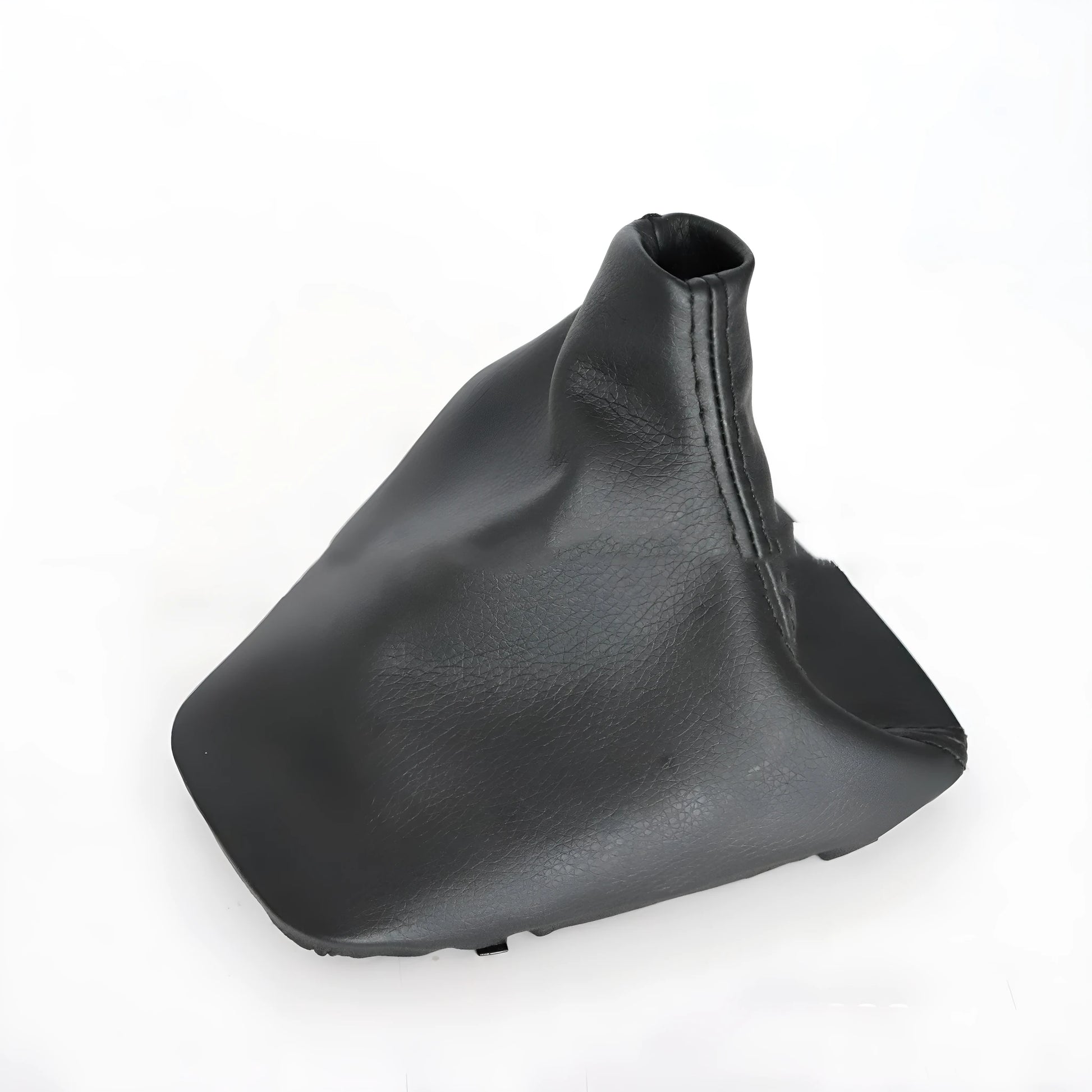 Black PU artificial leather gear stick dust cover for BMW 3 Series models.